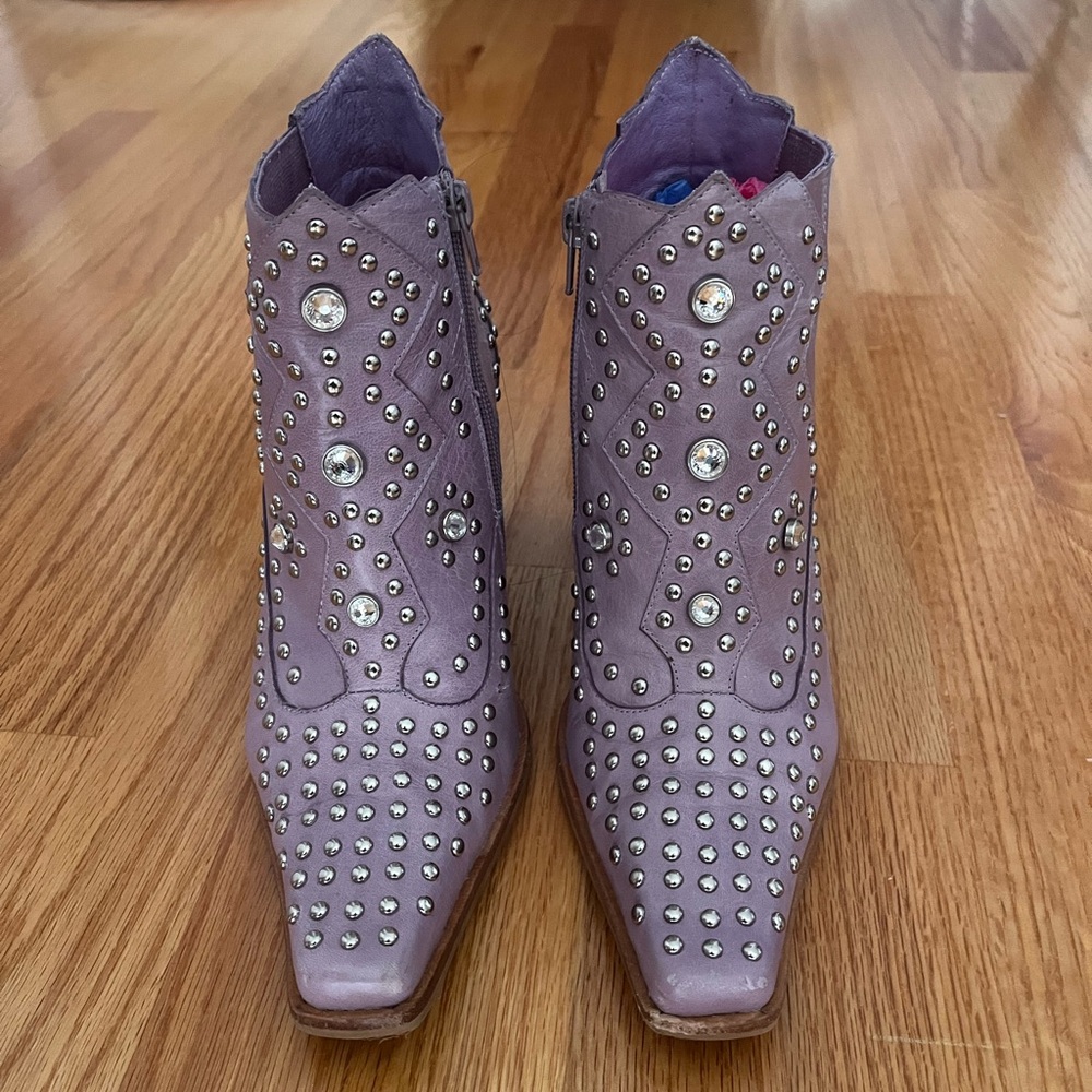 Jeffrey Campbell lilac studded bootie